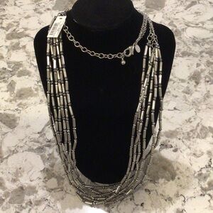 Chico's Silver Multi-Layer Necklace